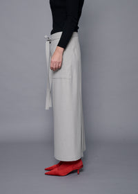 22 MIRANDA WRAP SKIRT / SOFT FLANNEL SUITING - C15