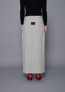 22 MIRANDA WRAP SKIRT / SOFT FLANNEL SUITING - C15