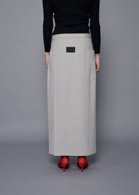 22 MIRANDA WRAP SKIRT / SOFT FLANNEL SUITING - C15