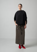 22 MIRANDA WRAP SKIRT / SOFT FLANNEL SUITING - C15