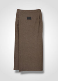 22 MIRANDA WRAP SKIRT / SOFT FLANNEL SUITING - C15