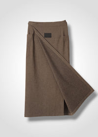 22 MIRANDA WRAP SKIRT / SOFT FLANNEL SUITING - C15