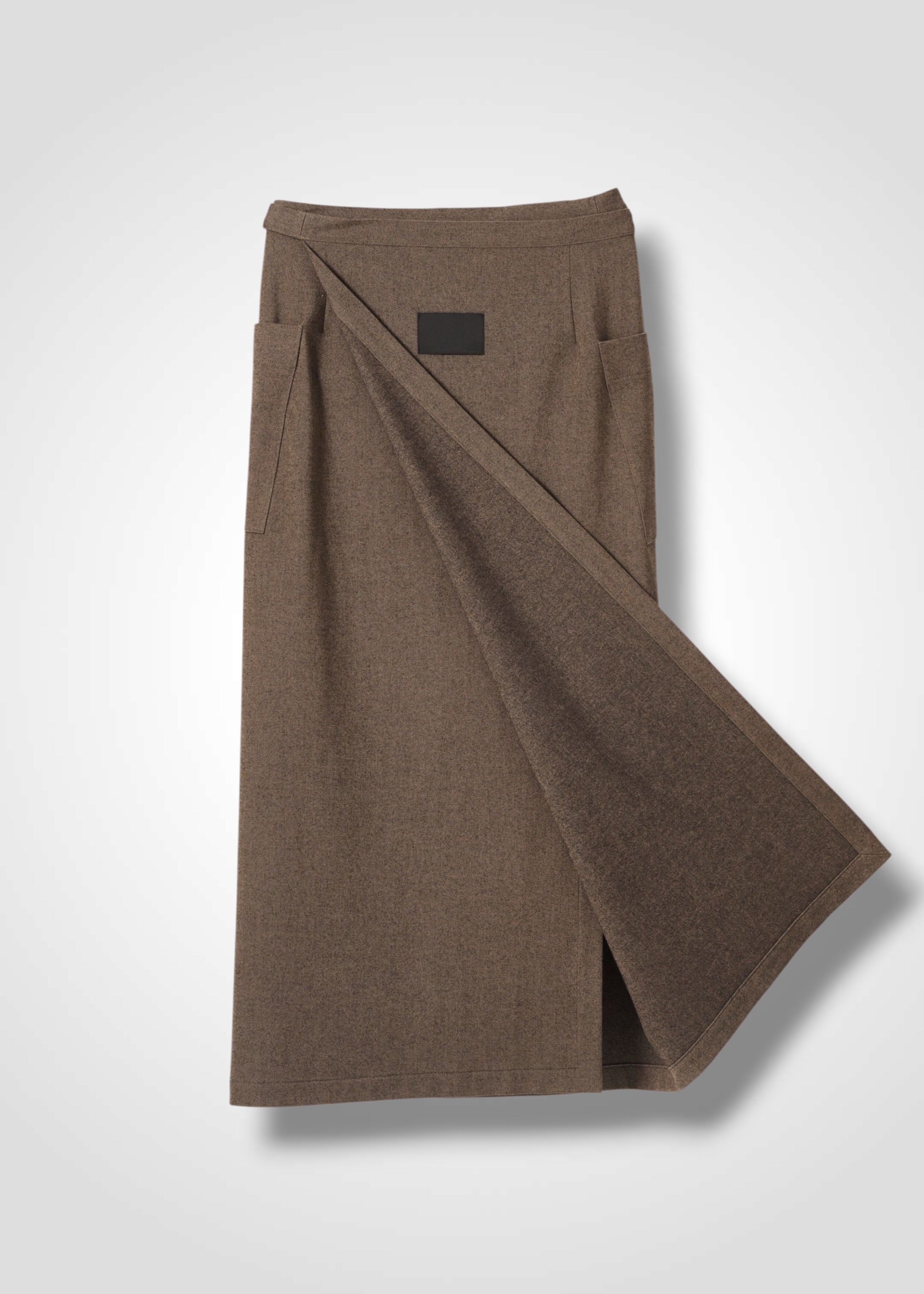 22 MIRANDA WRAP SKIRT / SOFT FLANNEL SUITING - C15