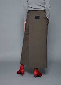 22 MIRANDA WRAP SKIRT / SOFT FLANNEL SUITING - C15