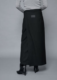 22 MIRANDA WRAP SKIRT / SOFT FLANNEL SUITING - C15