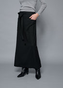 22 MIRANDA WRAP SKIRT / SOFT FLANNEL SUITING - C15