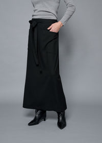22 MIRANDA WRAP SKIRT / SOFT FLANNEL SUITING - C15