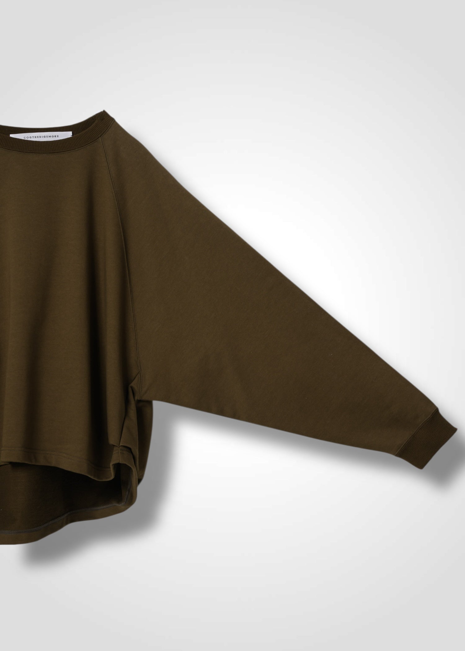 KAYA TUCKED HEM TOP, ワイドボディショート丈スェットトップ, Made in