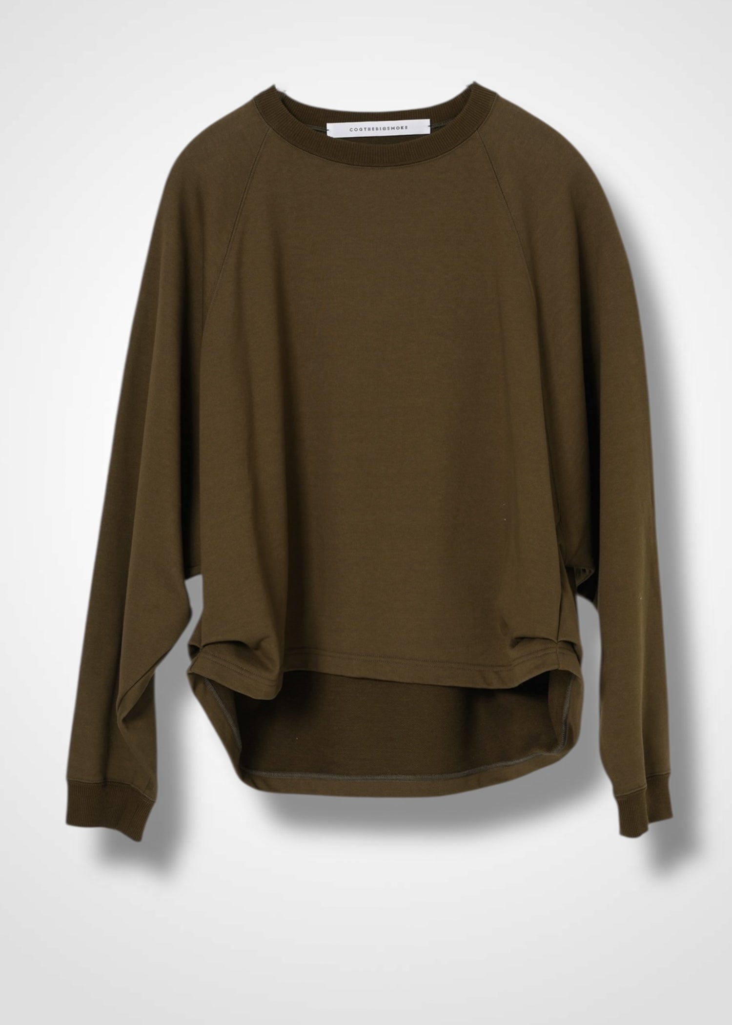 KAYA TUCKED HEM TOP, Wide-body, short-length sweatshirt, Made in