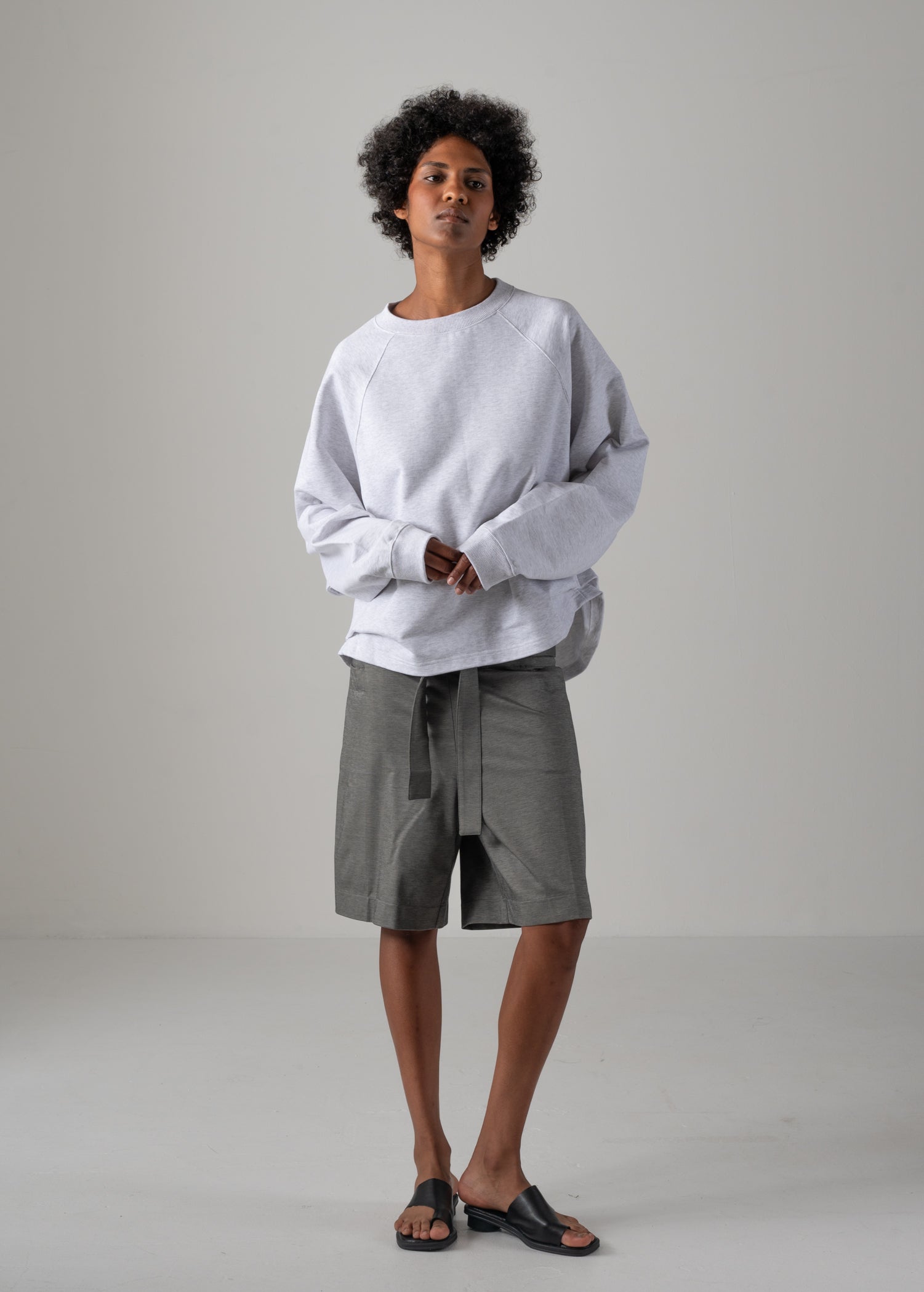 23 KAYA TUCKED HEM TOP / COTTON HIGH GUAGE TERRY - C14