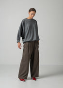 23 LUCY BAGGY TROUSERS / SOFT FLANNEL SUITING - C15
