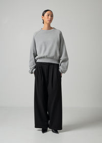 23 LUCY BAGGY TROUSERS / SOFT FLANNEL SUITING - C15