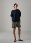 24 HELLEN PENTAGON TOP / HI-LO GAUGE KNIT-LIKE JERSEY - C14