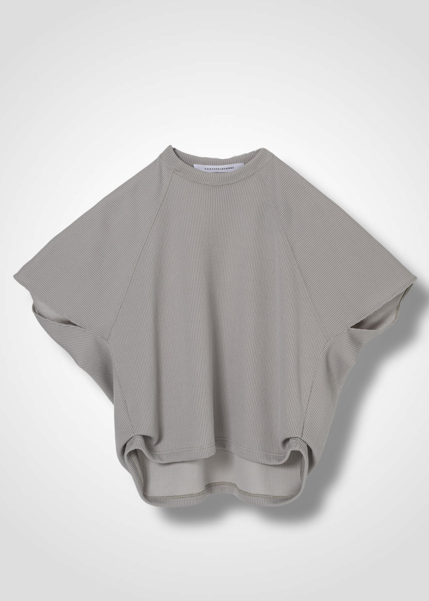 24 HELLEN PENTAGON TOP / HI-LO GAUGE KNIT-LIKE JERSEY - C14