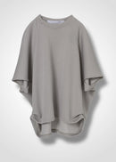 24 HELLEN PENTAGON TOP / HI-LO GAUGE KNIT-LIKE JERSEY - C14