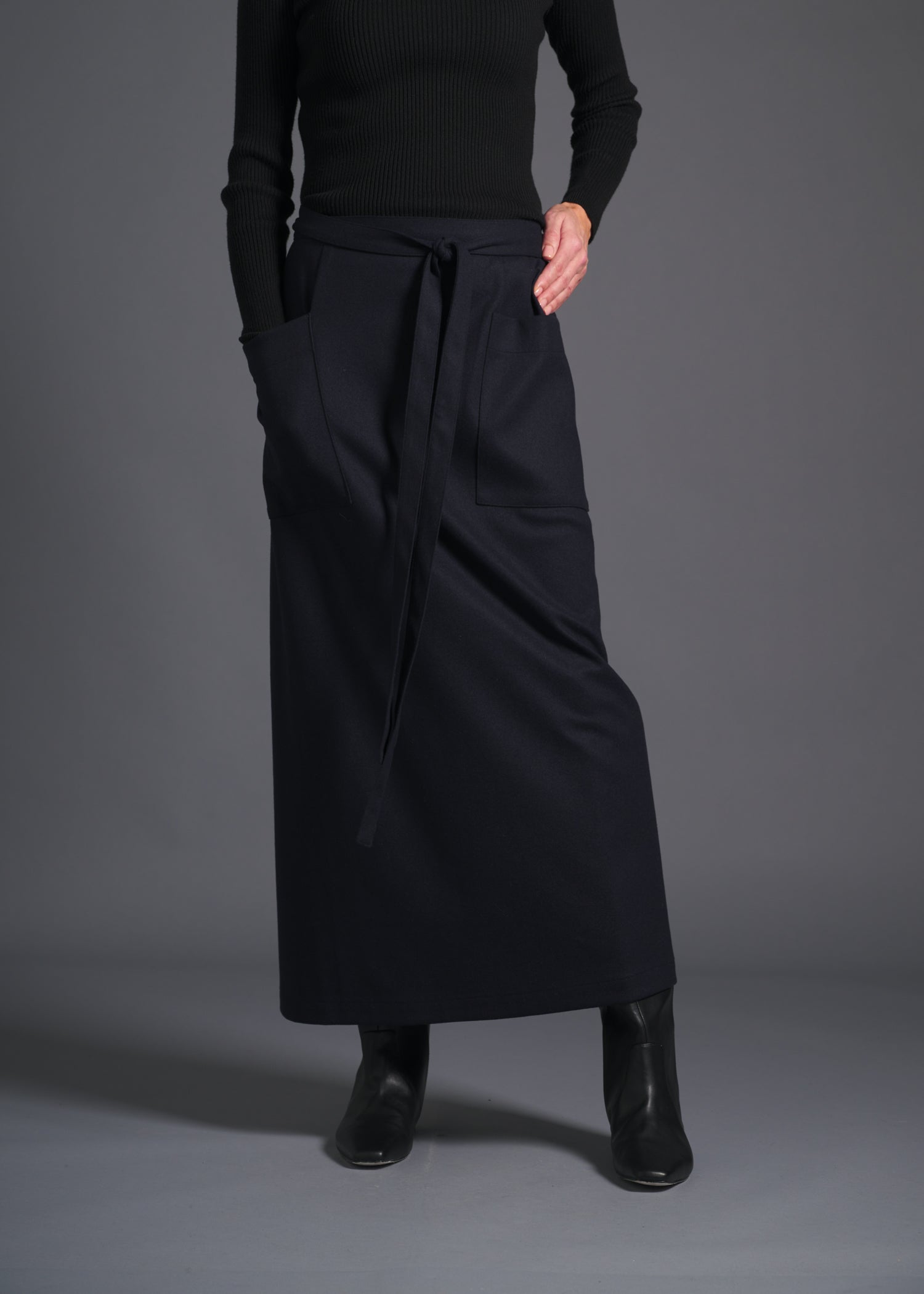 24 MIRANDA WRAP SKIRT / SOFT FLANNEL JERSEY - C13