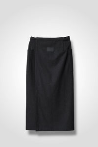 24 MIRANDA WRAP SKIRT / SOFT FLANNEL JERSEY - C13