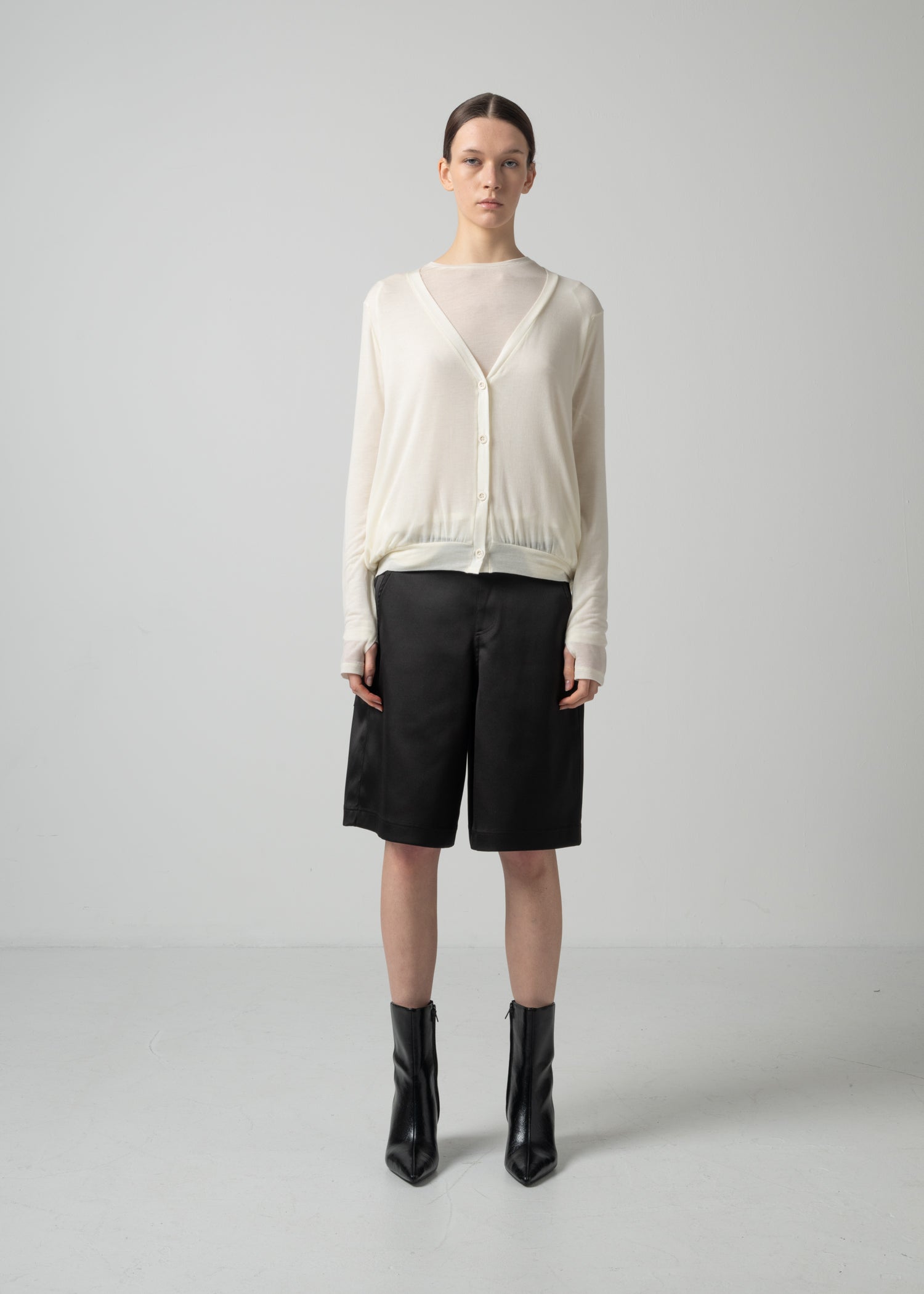 24 NADINE CARDIGAN / CASHMERE SILK SHEER JERSEY - C15