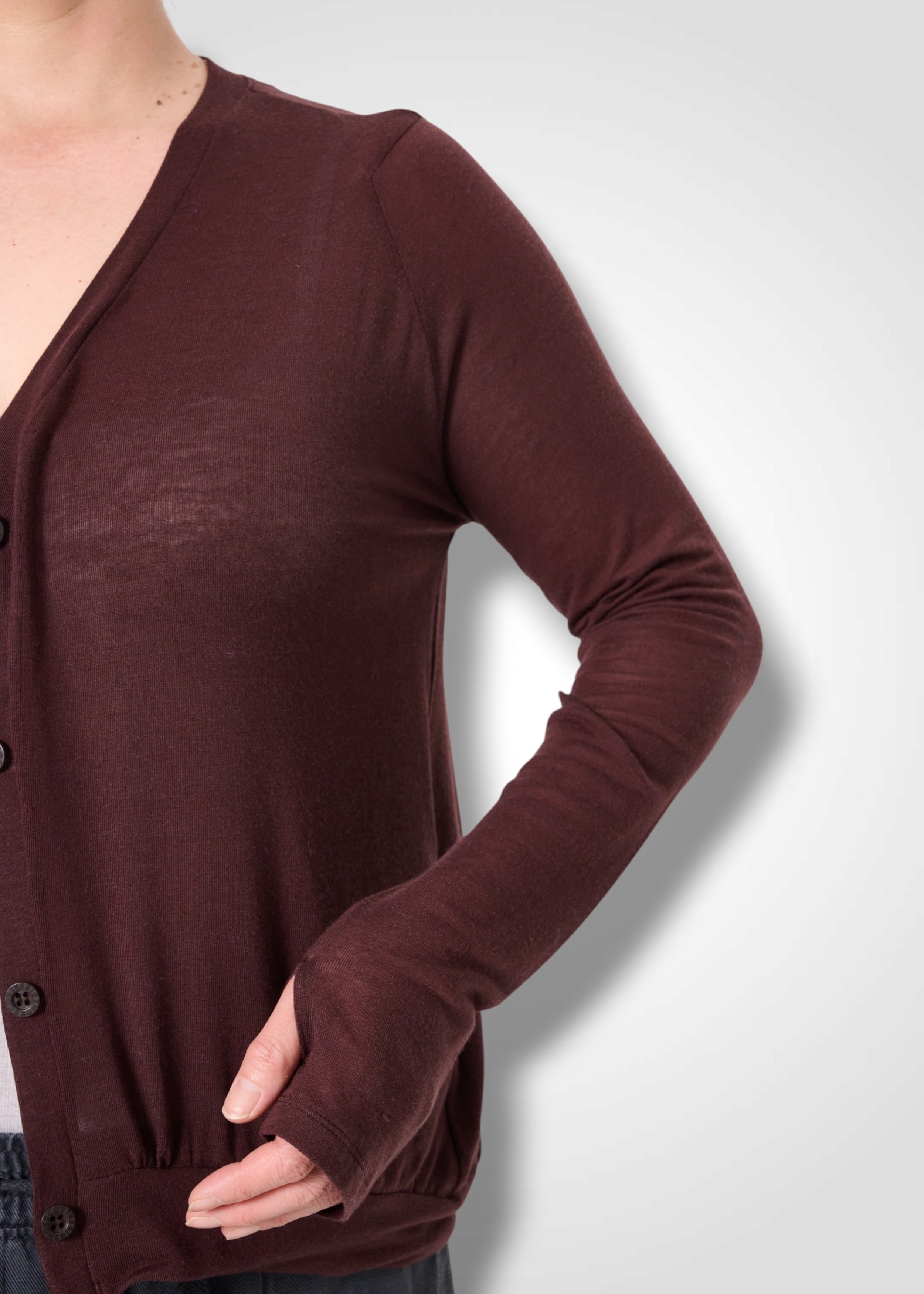 24 NADINE CARDIGAN / CASHMERE SILK SHEER JERSEY - C15