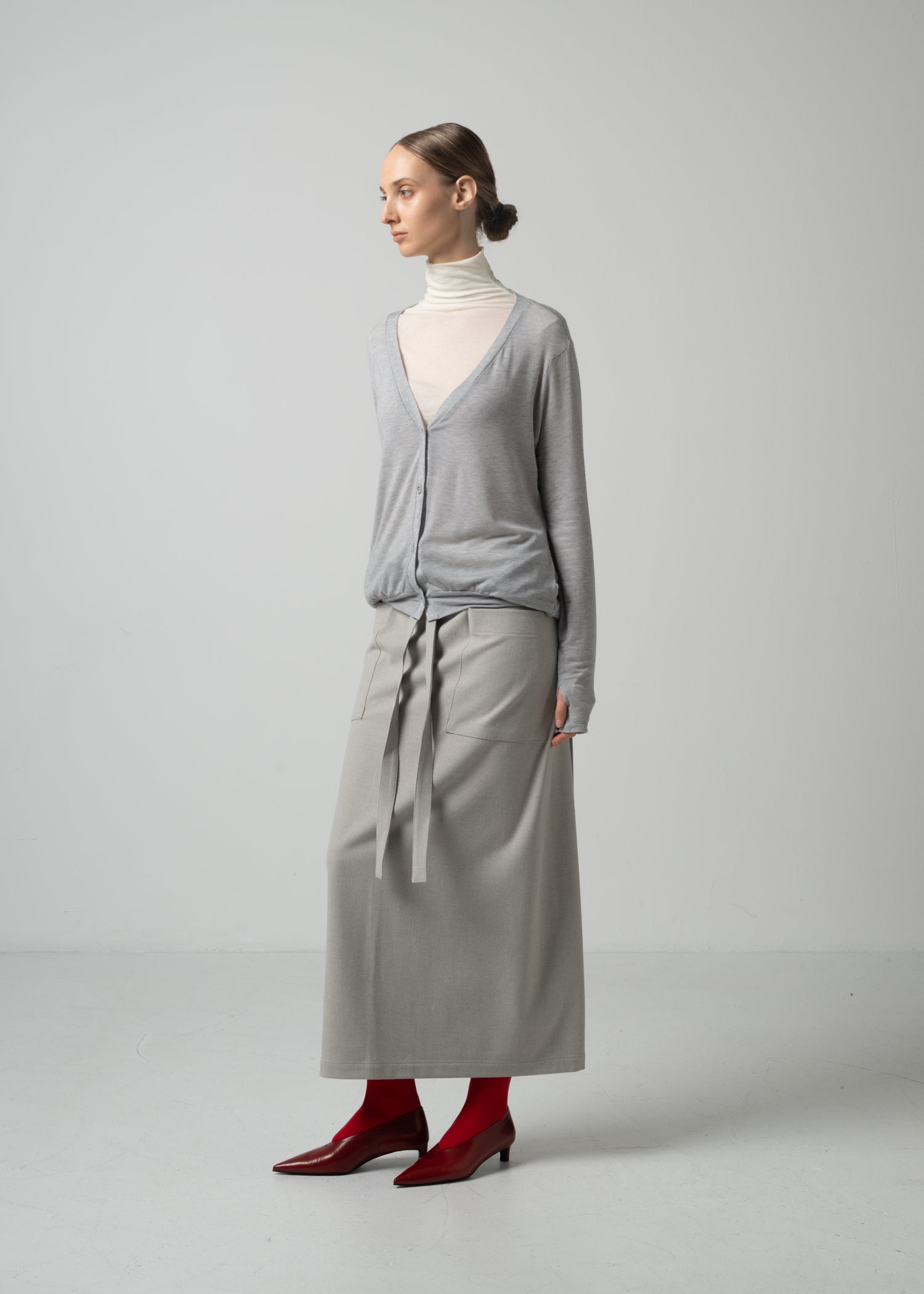 24 NADINE CARDIGAN / CASHMERE SILK SHEER JERSEY - C15