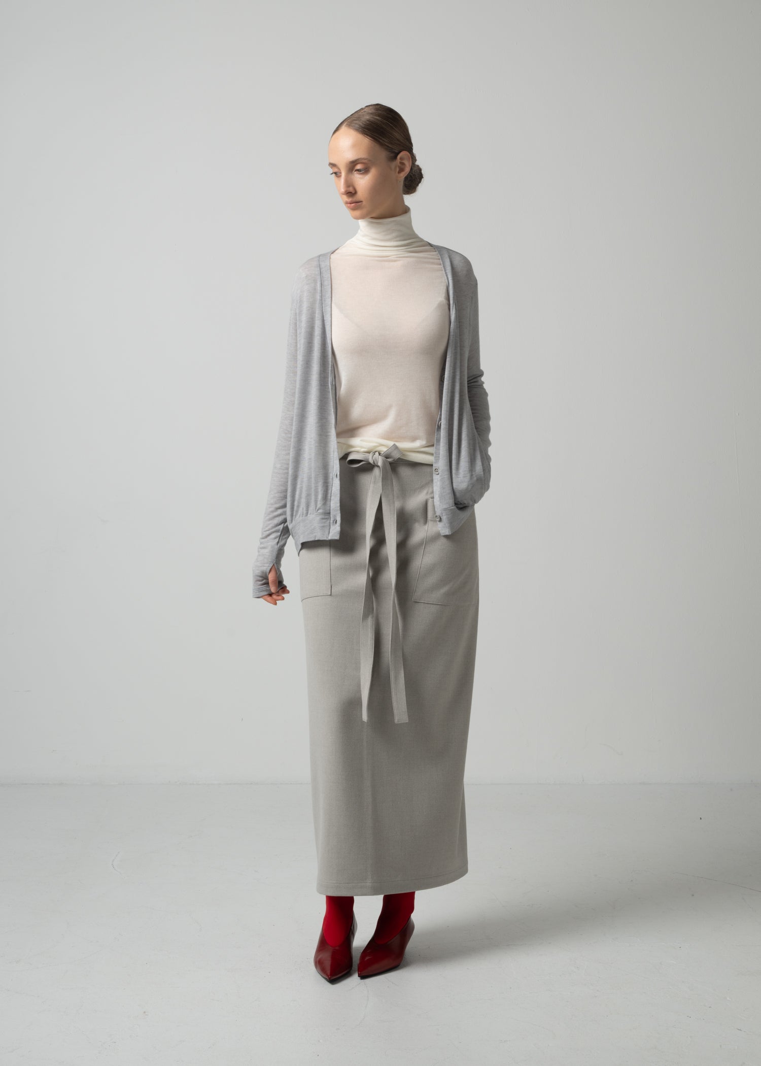24 NADINE CARDIGAN / CASHMERE SILK SHEER JERSEY - C15