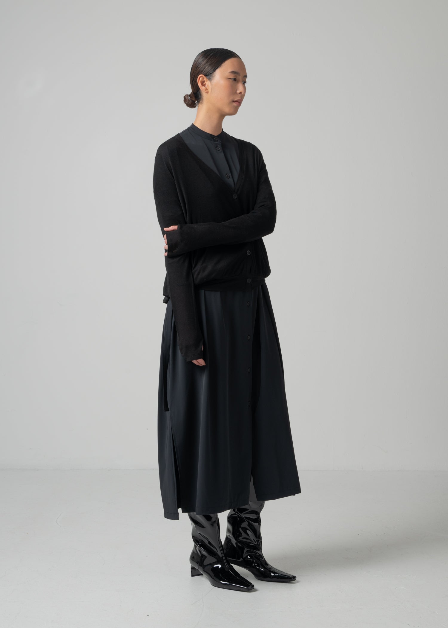24 NADINE CARDIGAN / CASHMERE SILK SHEER JERSEY - C15
