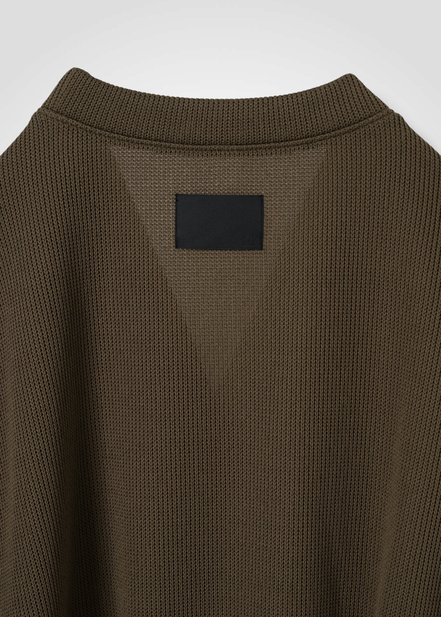 25 NEELA PUFF SLEEVE CARDIGAN / HI-LO GAUGE KNIT-LIKE JERSEY - C14