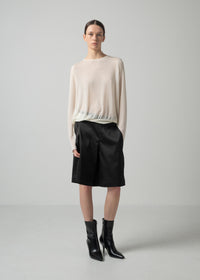 25 NIKA LONG SLEEVE TOP / CASHMERE SILK SHEER JERSEY - C15