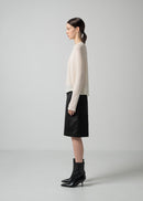 25 NIKA LONG SLEEVE TOP / CASHMERE SILK SHEER JERSEY - C15