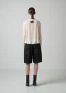 25 NIKA LONG SLEEVE TOP / CASHMERE SILK SHEER JERSEY - C15