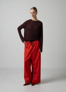 25 NIKA LONG SLEEVE TOP / CASHMERE SILK SHEER JERSEY - C15