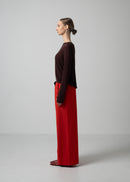25 NIKA LONG SLEEVE TOP / CASHMERE SILK SHEER JERSEY - C15
