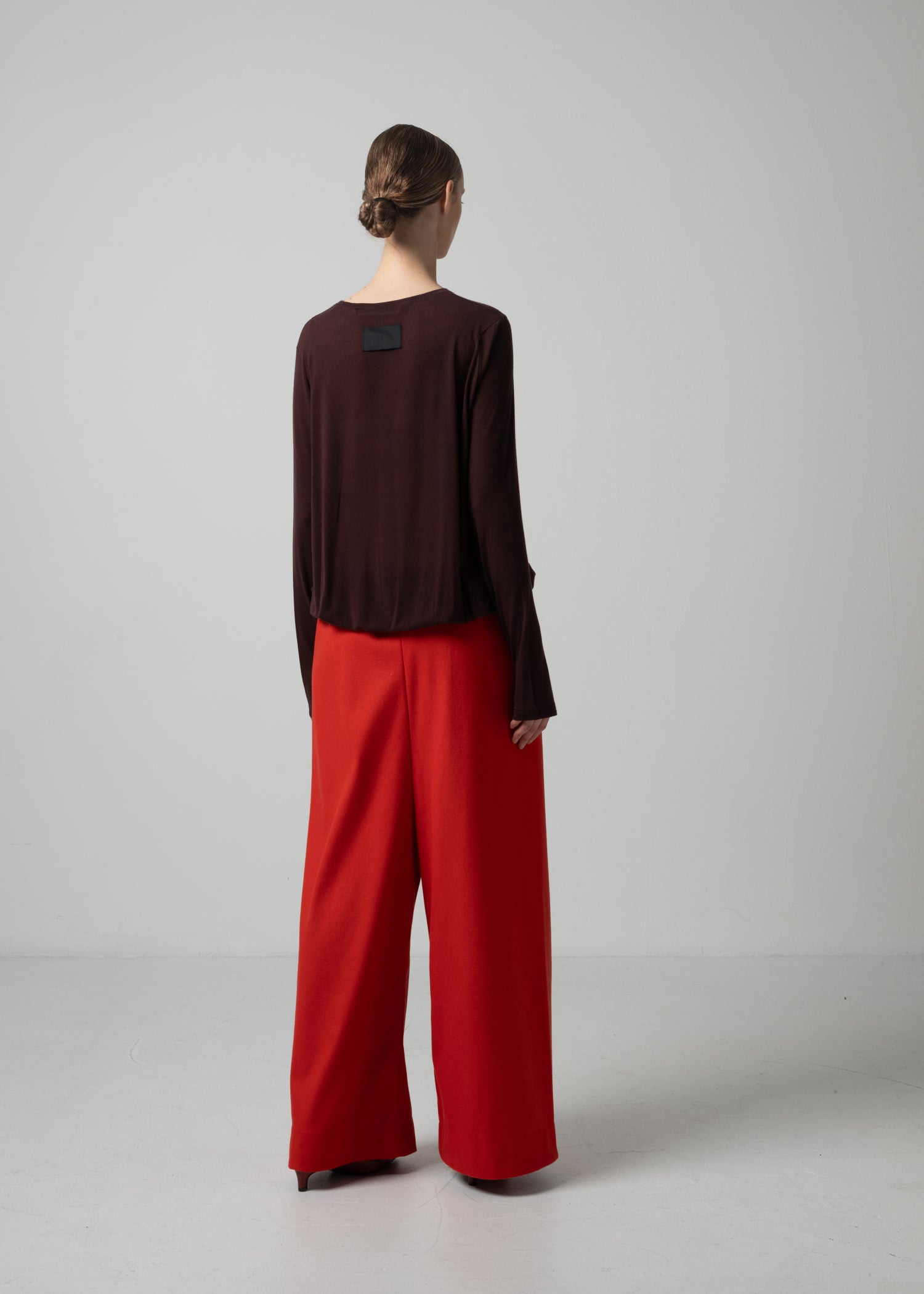 25 NIKA LONG SLEEVE TOP / CASHMERE SILK SHEER JERSEY - C15