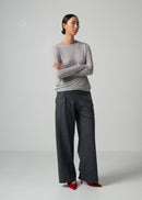 25 NIKA LONG SLEEVE TOP / CASHMERE SILK SHEER JERSEY - C15