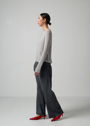 25 NIKA LONG SLEEVE TOP / CASHMERE SILK SHEER JERSEY - C15