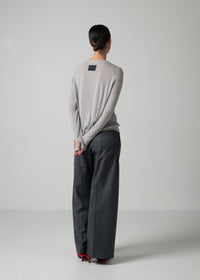 25 NIKA LONG SLEEVE TOP / CASHMERE SILK SHEER JERSEY - C15