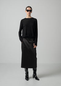 25 NIKA LONG SLEEVE TOP / CASHMERE SILK SHEER JERSEY - C15