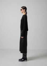 25 NIKA LONG SLEEVE TOP / CASHMERE SILK SHEER JERSEY - C15