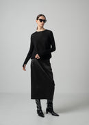 25 NIKA LONG SLEEVE TOP / CASHMERE SILK SHEER JERSEY - C15