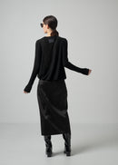 25 NIKA LONG SLEEVE TOP / CASHMERE SILK SHEER JERSEY - C15