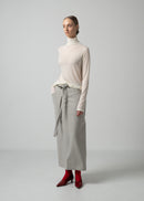 26 OMARI BOTTLE NECK TOP / CASHMERE SILK SHEER JERSEY - C15