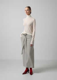 26 OMARI BOTTLE NECK TOP / CASHMERE SILK SHEER JERSEY - C15