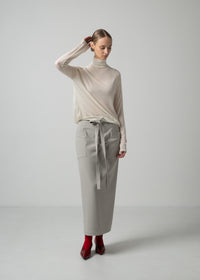 26 OMARI BOTTLE NECK TOP / CASHMERE SILK SHEER JERSEY - C15