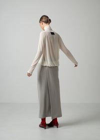26 OMARI BOTTLE NECK TOP / CASHMERE SILK SHEER JERSEY - C15