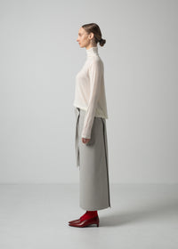 26 OMARI BOTTLE NECK TOP / CASHMERE SILK SHEER JERSEY - C15