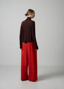 26 OMARI BOTTLE NECK TOP / CASHMERE SILK SHEER JERSEY - C15