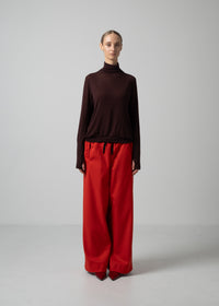 26 OMARI BOTTLE NECK TOP / CASHMERE SILK SHEER JERSEY - C15