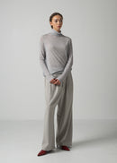 26 OMARI BOTTLE NECK TOP / CASHMERE SILK SHEER JERSEY - C15