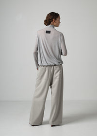 26 OMARI BOTTLE NECK TOP / CASHMERE SILK SHEER JERSEY - C15