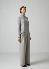 26 OMARI BOTTLE NECK TOP / CASHMERE SILK SHEER JERSEY - C15